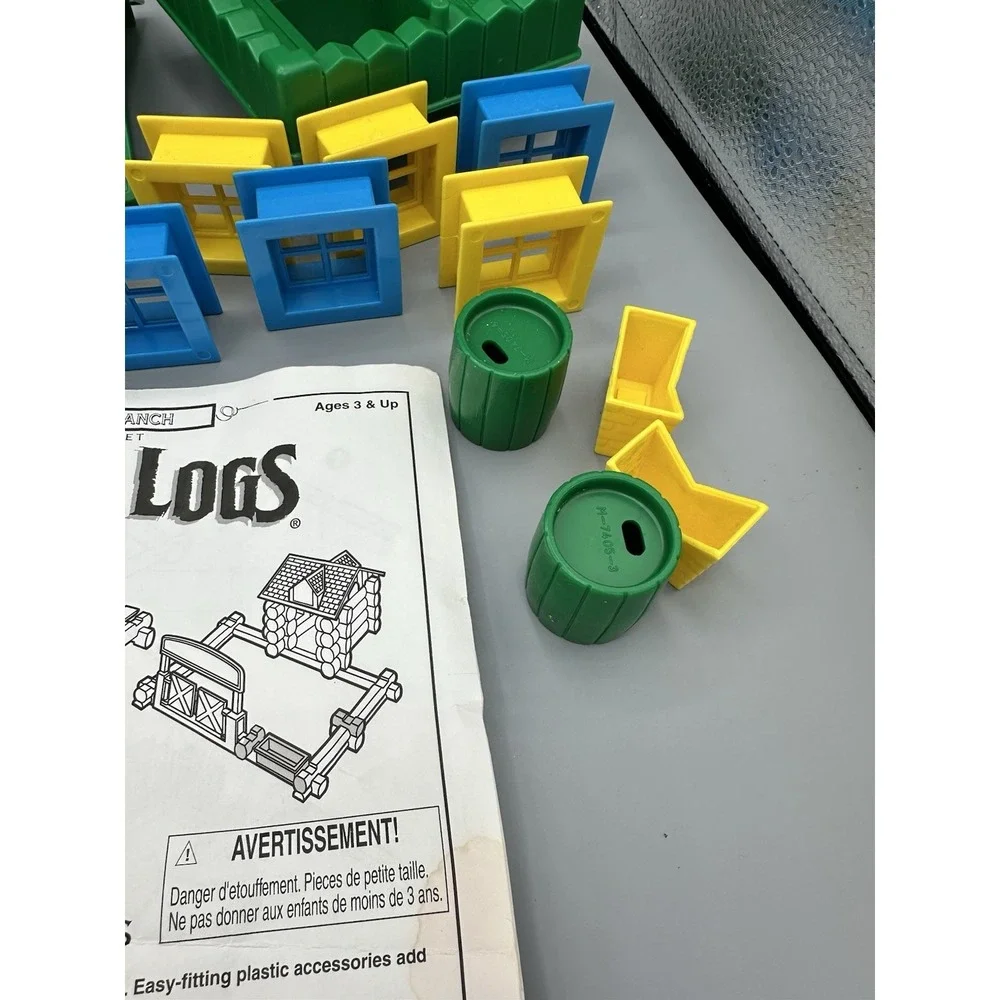 Vintage Lincoln Logs Wild West Ranch Set Fort Abraham Lincoln INCOMPLETE